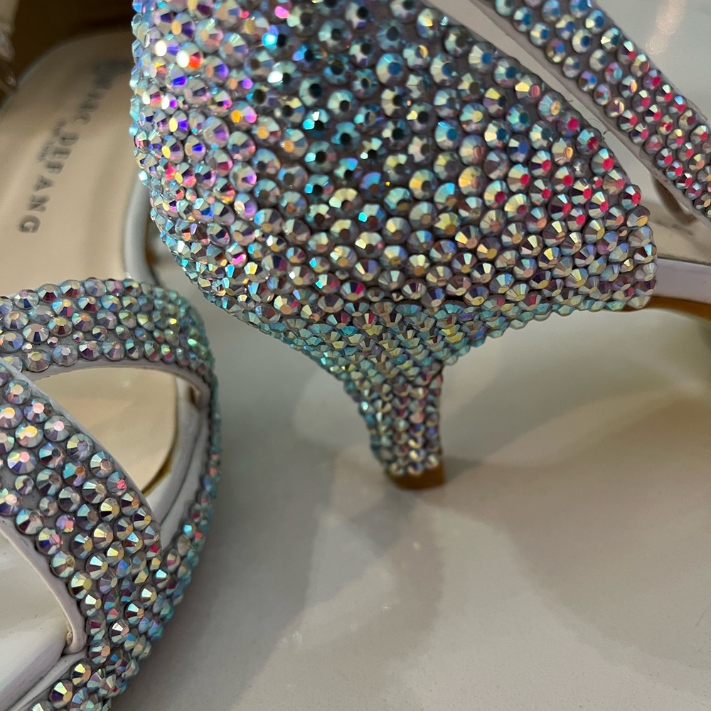 Elegant Silver Rhinestone Heels